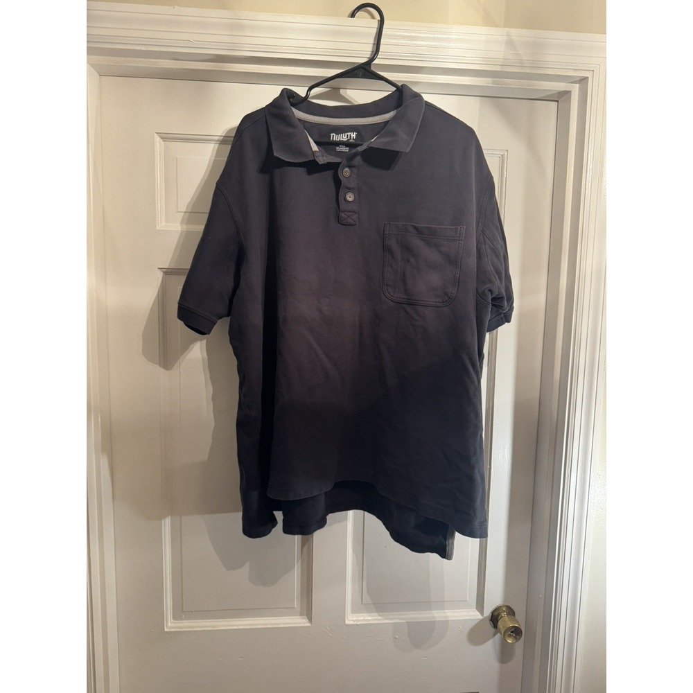 Duluth Trading Co Men's 3XL Black Short Sleeve Polo Shirt Cotton
